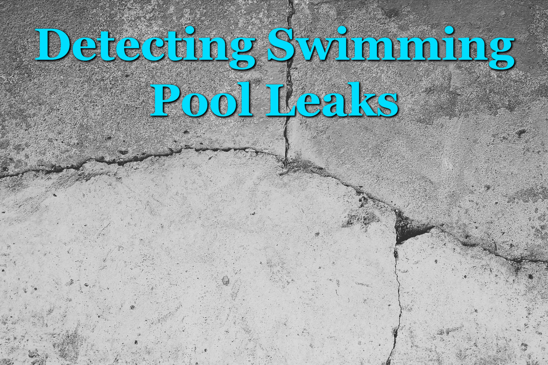 Cracked plaster in the bottom of a swimming pool