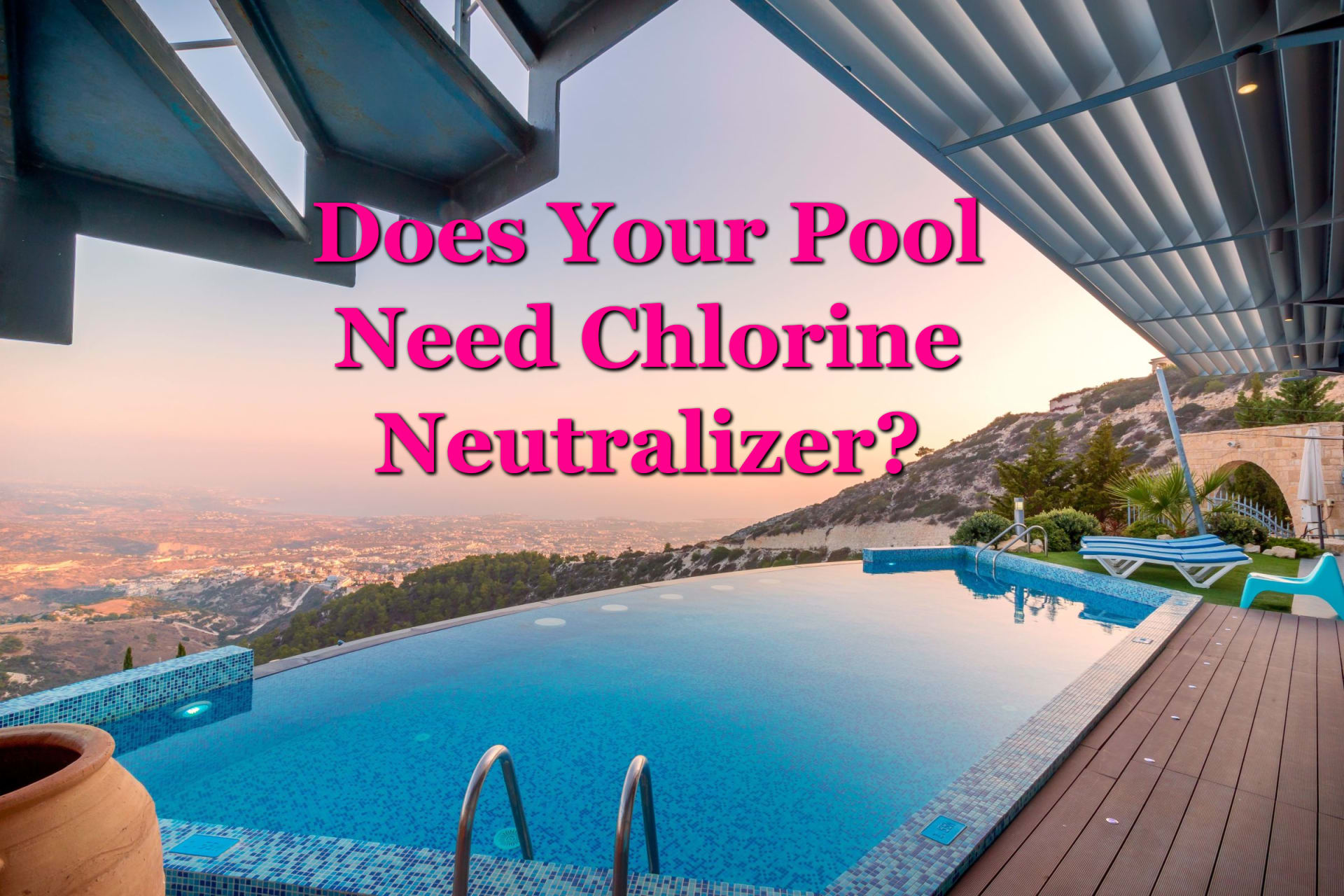 A swimming pool that may need chlorine neutralizer