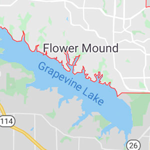 Flower Mound Texas Google map screen shot