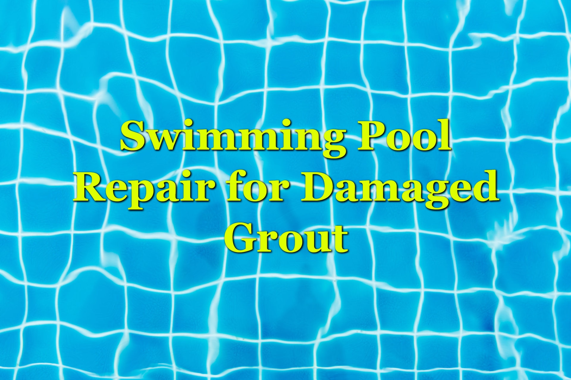 A pool that had a repair for damaged grout