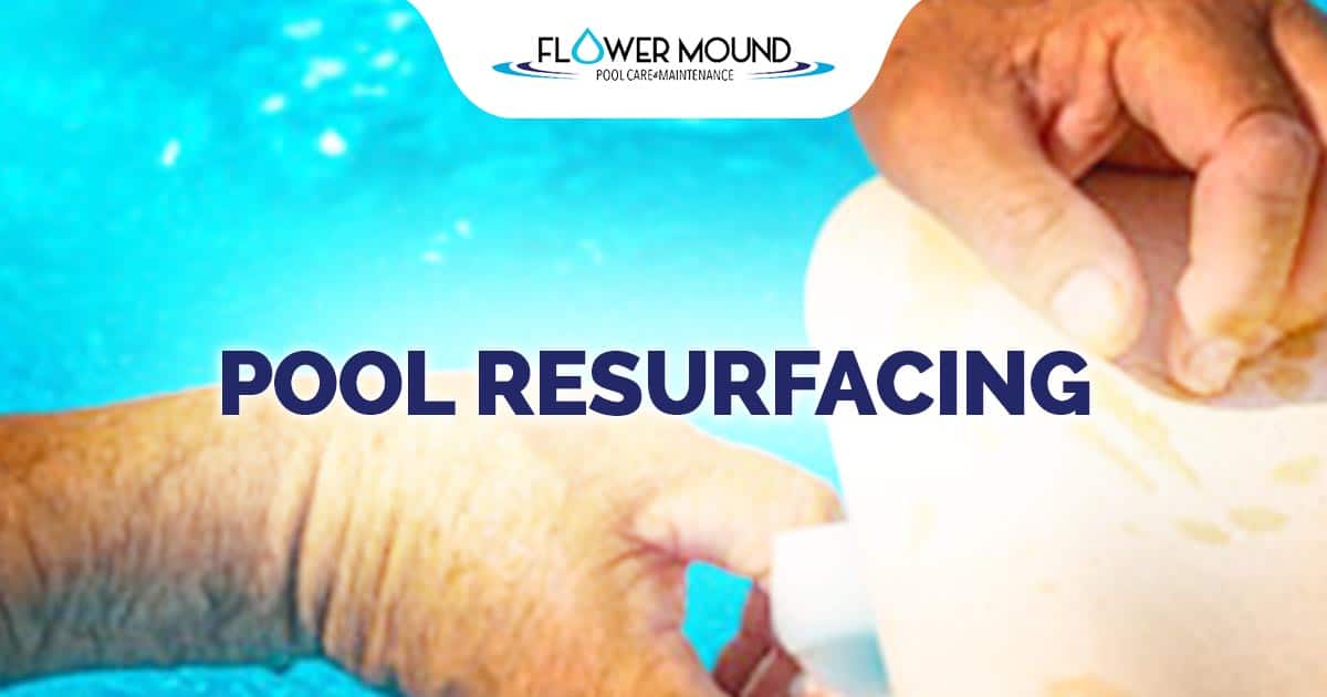 Pool resurfacing - persons hands resurfacing a swimming pool